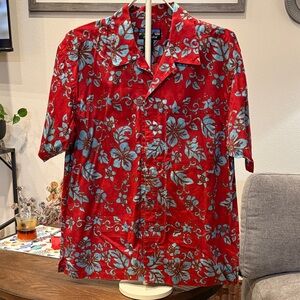 Pataloha Red Floral Button-Up Shirt